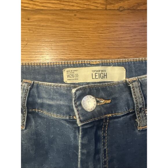 Topshop Moto Jeans Leigh W26 Blue L32 - Picture 4 of 12